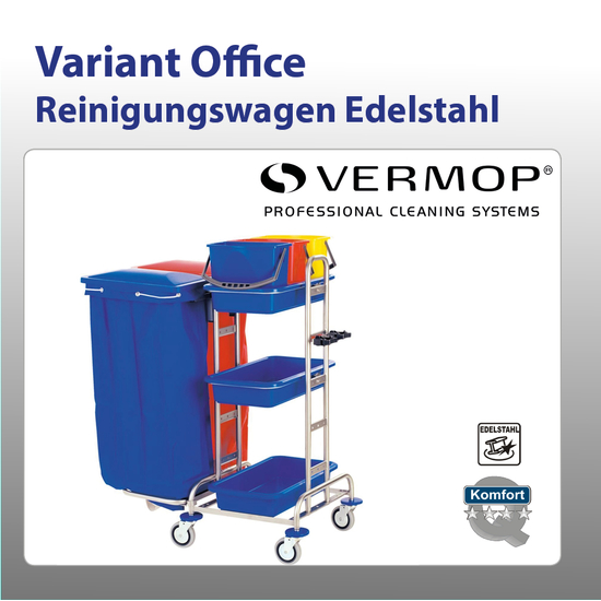 Variant Office Reinigungswagen Edelstahl I Vermop