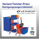 Variant Twixter-Press Edelstahl Reinigungswagen
