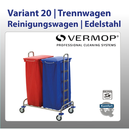 Variant 20 Edelstahl Trennwagen Reinigungswagen I Vermop