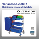 Variant DES 2000/K Reinigungswagen Edelstahl