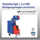 Varietta kpl. 1 x 120 l Reinigungswagen Putzwagen