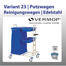 Variant 23 Edelstahl Reinigungswagen Putzwagen I Vermop