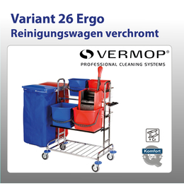 Variant 26 Ergo Reinigungswagen verchromt I Vermop