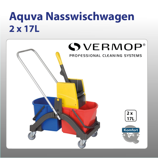 Aquva Nasswischwagen, 2 x 17 l