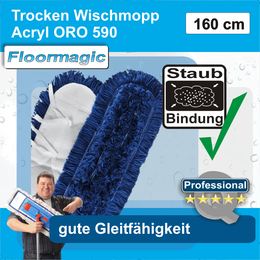 Trocken Wischmopp 160cm Acryl ORO 590 I Floormagic