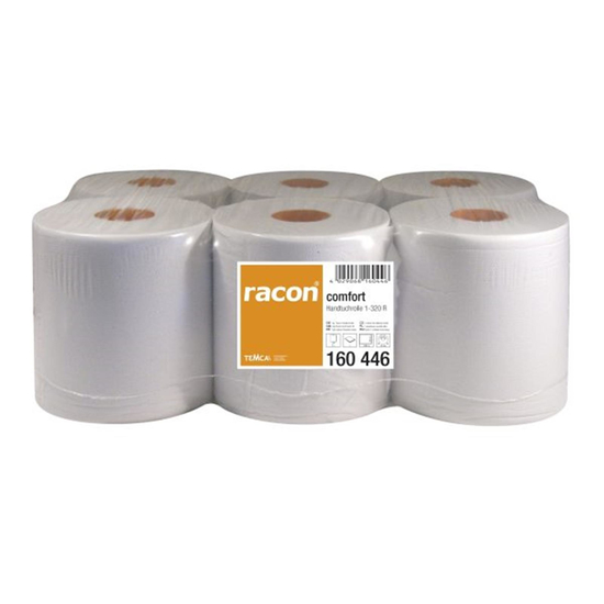 Temca Racon Handtuchrolle 1lg weiß 20cm x 320m 6 Rollen