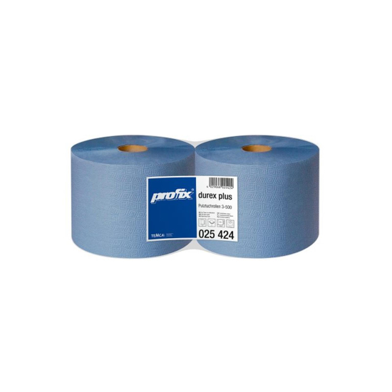Profix durex plus 3lg 22 x 36 cm blau 2 Rollen à 500 Tücher Temca
