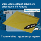 Vlies-Allzwecktuch gelb Wischtuch 38 x 38 cm, 1/4 Faltung