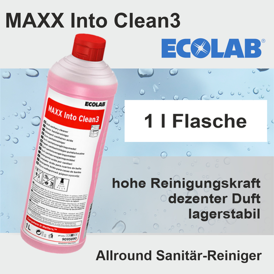 Into Clean3 kraftvoller Sanitrreiniger I 1l I Ecolab