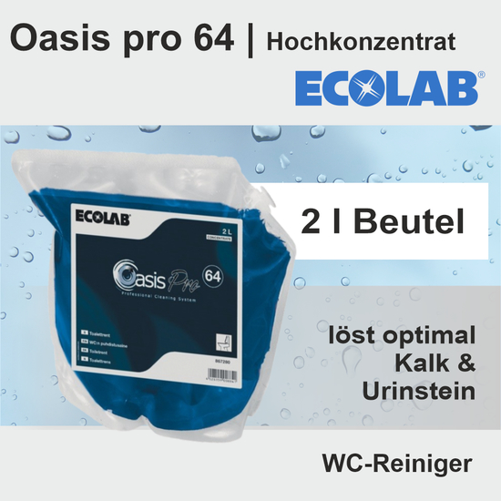 Oasis Pro 64 I 2l WC-Reiniger Hochkonzentrat I Ecolab