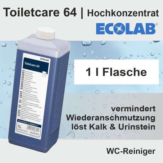 Toiletcare 64 I 1l WC-Reiniger, Hochkonzentrat I Ecolab