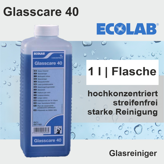 Glasscare 40 I 1l Glasreiniger I Ecolab