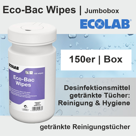 Eco-Bac Wipes Jumbobox 1 Dose 150 Tcher I Ecolab