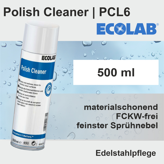 Ecolab Polish Cleaner 12x500ml Edelstahlpflege PCL6