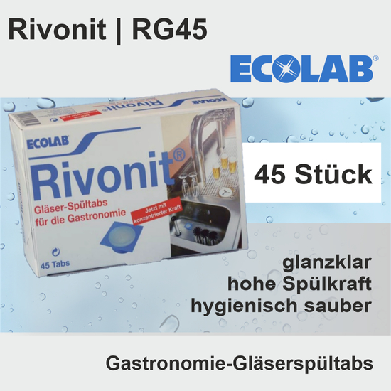 Rivonit Spltabs I 45 Stck fr Glser RG45 I Ecolab