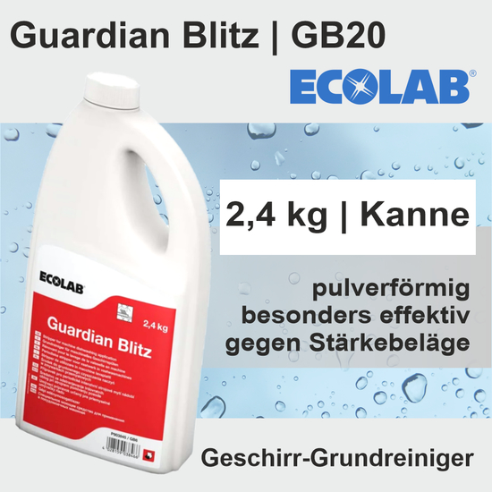 Guardian Blitz I 2,4kg Geschirrgrundreiniger, Pulver GB20 I Ecolab