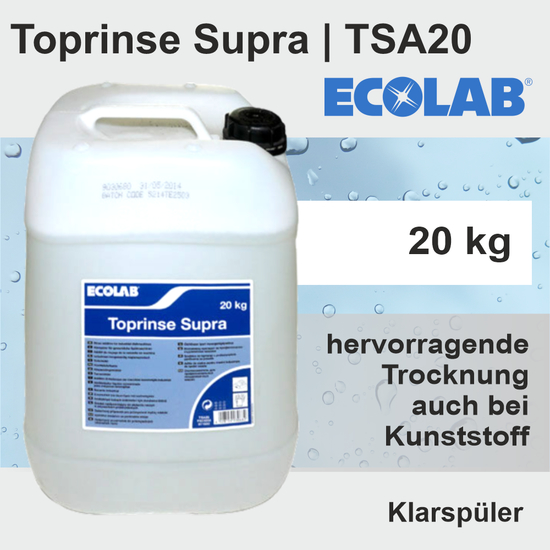 Toprinse supra I 20kg Klarspler TSA20 I Ecolab