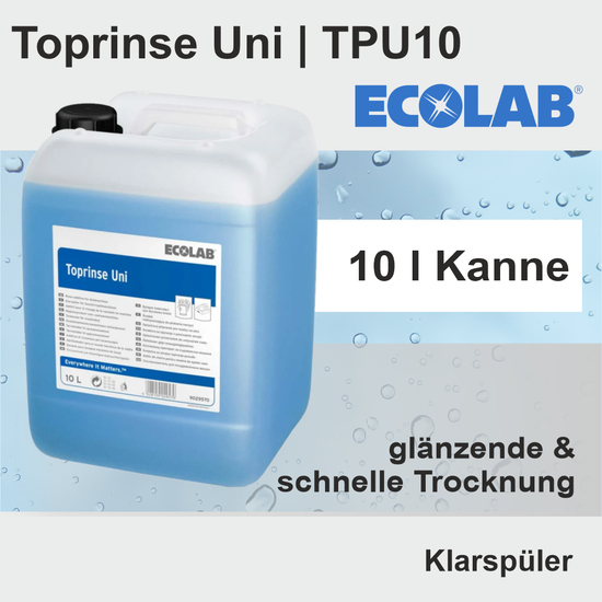 Toprinse uni I 10l Klarspler, flssig TPU10 I Ecolab