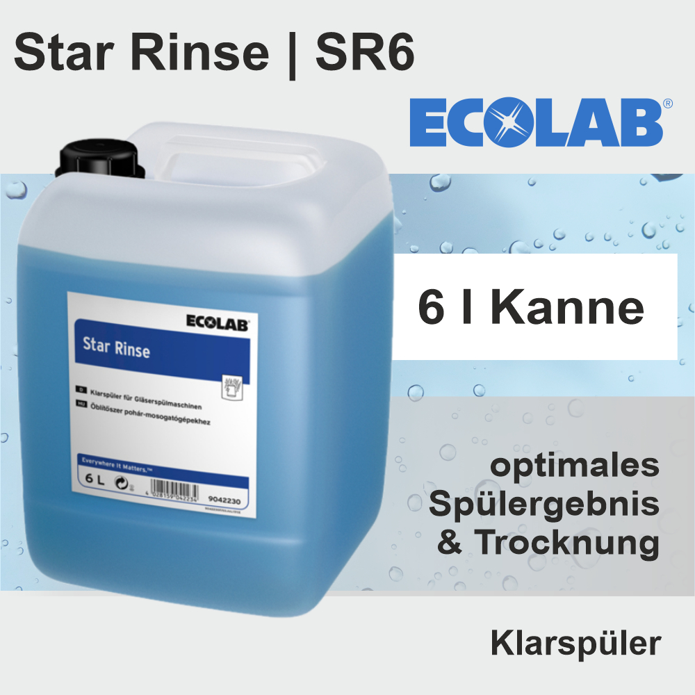 Star Rinse I 6l Hochkonzentrat Klarspüler Ecolab SR6