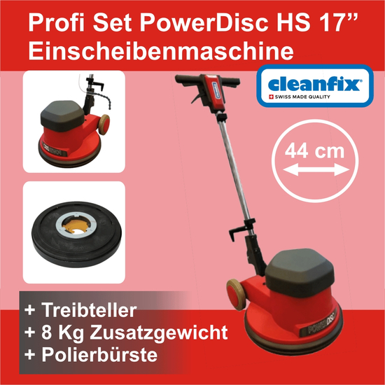 Profi Set PowerDisc HS 17 Einscheibenmaschine I Cleanfix