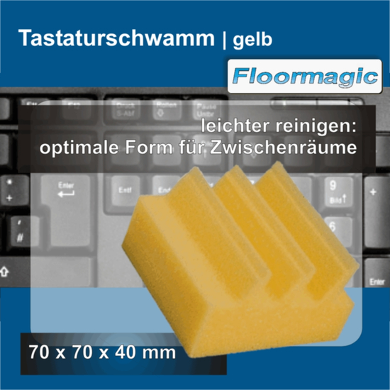 Floormagic Tastaturschwamm gelb