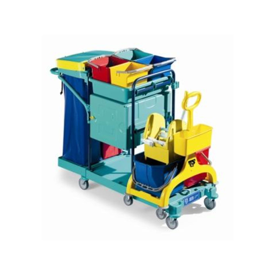 Reinigungswagen Schleswig-Holstein mit abschliessbarer Box Spani 3061 Trolley-System
