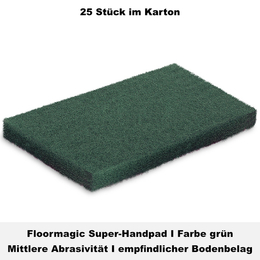 Super-Handpad I grün I 25 Stück I Floormagic