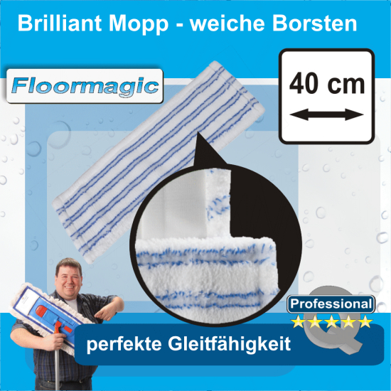Brillant Mopp mit weichen Borsten 40 cm