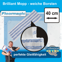 Brillant Mopp mit weichen Borsten I 40 cm I Floormagic