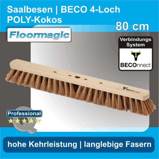 Saalbesen POLY-Kokos 80 cm BECO 4-Loch