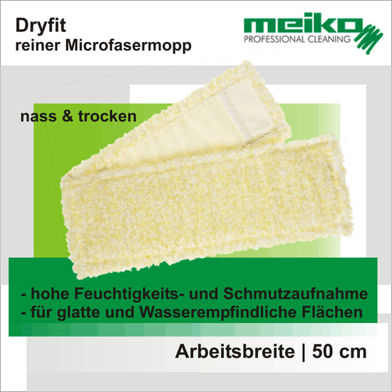 Dryfit reiner Microfasermopp gelb/wei 50 cm I Meiko Textil