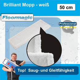 Brillant Mopp wei I 50 cm I Floormagic