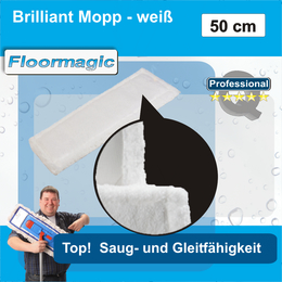 Brillant Mopp weiß I 50 cm I Floormagic