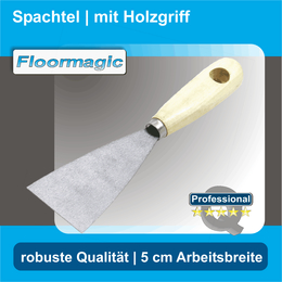 Spachtel 5 cm mit Holzgriff I Floormagic