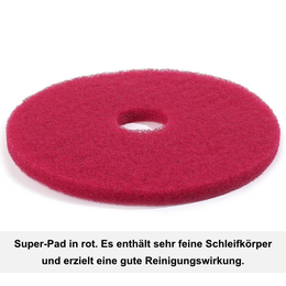 Superpad 381mm 15" in rot I 5 Stck I Floormagic