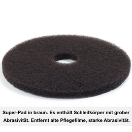 Superpad 381mm 15" in braun I 5 Stck I Floormagic