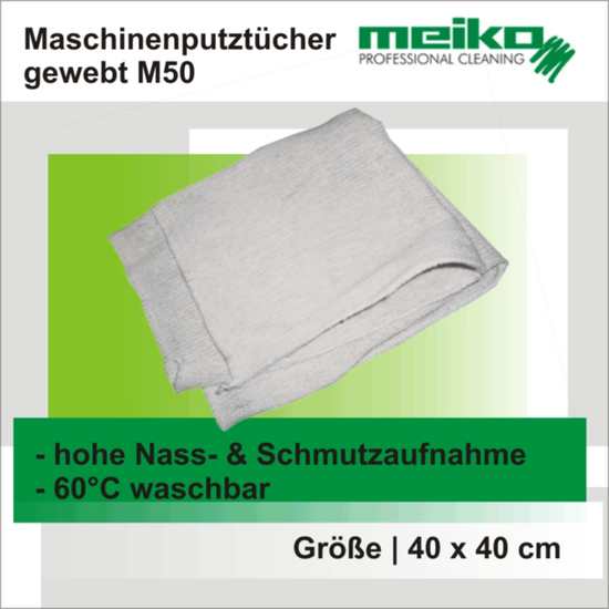 Maschinenputztcher - gewebt M50 40x40cm I Meiko Textil