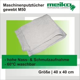 Maschinenputztücher - gewebt M50 40x40cm I Meiko Textil