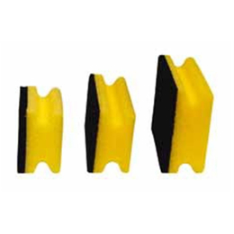 Topfreiniger mit Griff gelb/schwarz 9,5x7x4,5cm I Meiko Textil