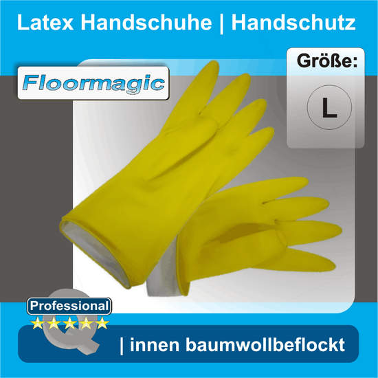 Handschutz Latex Handschuhe Gre L I Floormagic