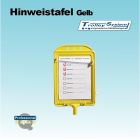 Hinweistafel gelb Trolley-System