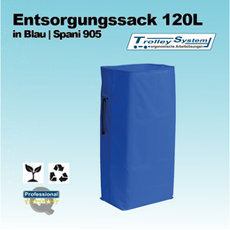Premium Entsorgungssack 120l in blau I Trolley-System
