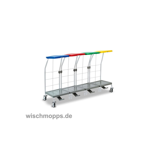 Vierfacher Wäschesammler Herne von trolley-system.com