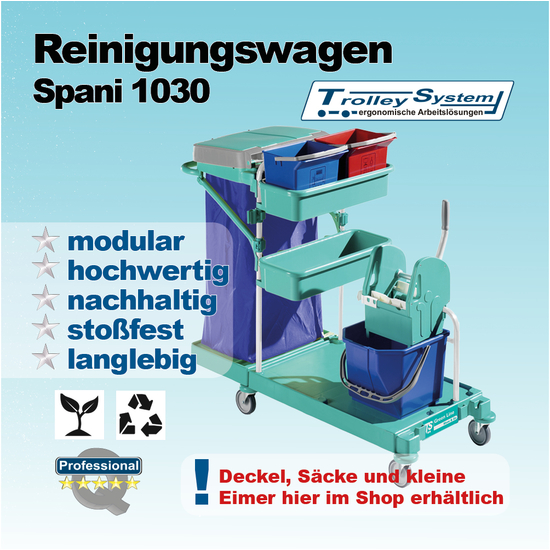 Reinigungs Wagen Spani 1030 Leipzig Set I Trolley-System