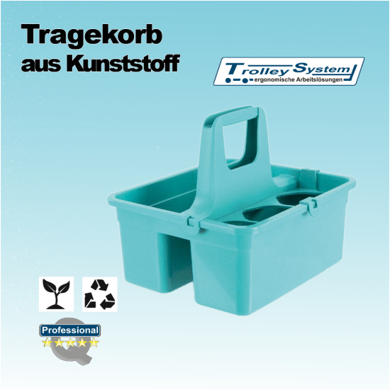 Tragekorb aus Kunststoff Trolley-System