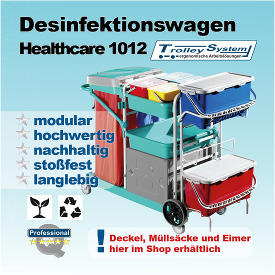 Desinfektionswagen Green Line Healthcare 1012 Zell I Trolley-System