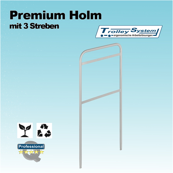 Premium Holm mit 3 Streben I Trolley-System