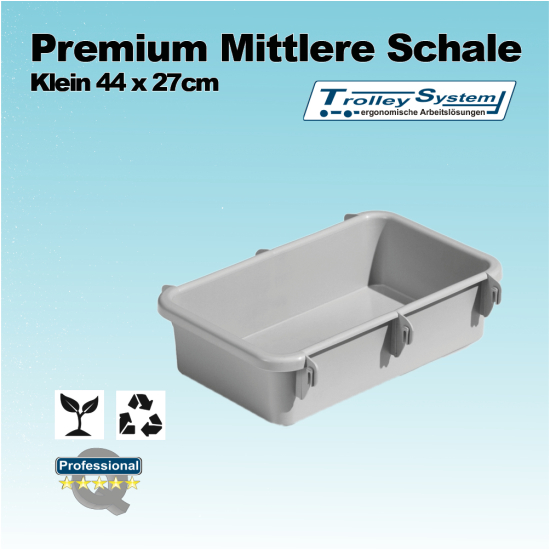 Premium mittlere Schale klein 44X27 cm Trolley-System
