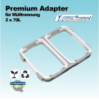 Premium Adapter für Mülltrennung 2X70l I Trolley-System