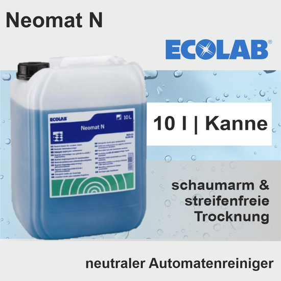 Ecolab Neomat N, neutraler Automatenreiniger, 10l